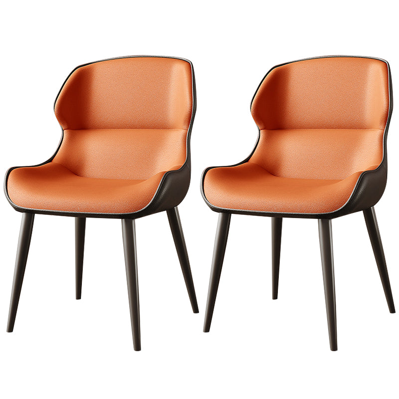 Brasserie Contemporary Faux Leather Dining Chair Parsons Chair in Matte Finish