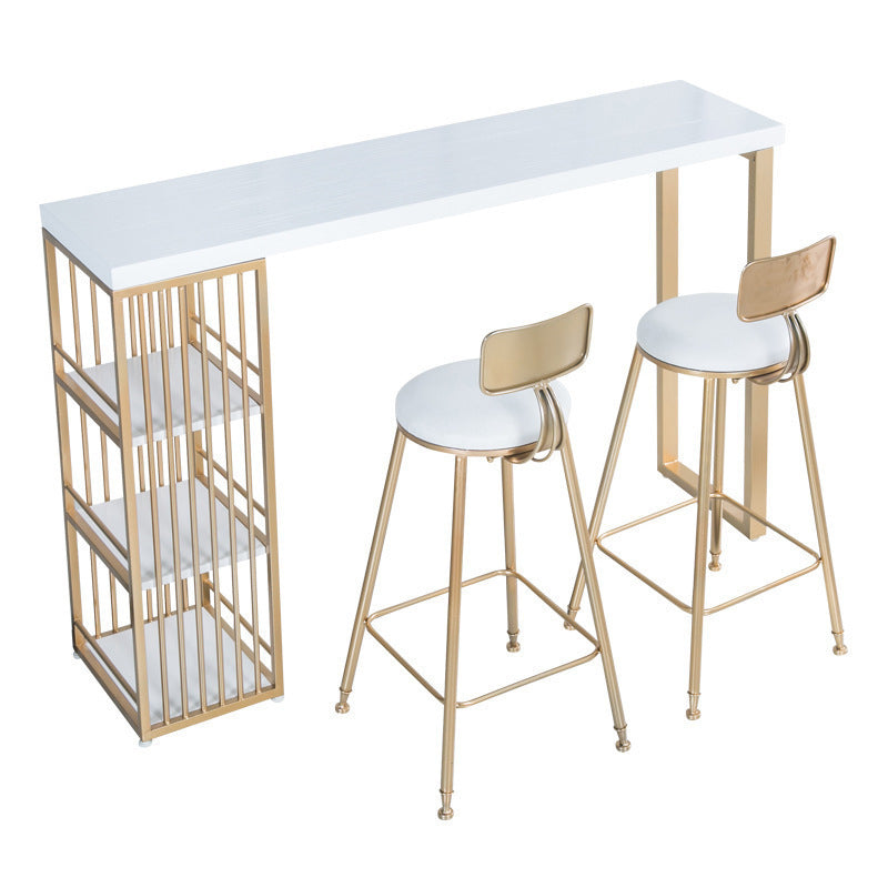 1/3/4 Pieces Glam Bar Set Home Matte Finish Iron Bar Stool and Table Set