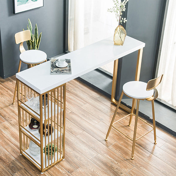 1/3/4 Pieces Glam Bar Set Home Matte Finish Iron Bar Stool and Table Set