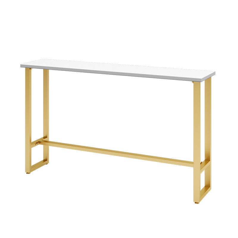 1/4 Pieces Glam Style Bar Table Set Rectangle Bistro Set with White Faux Marble Top