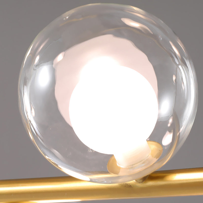 Modern Creative Style Hanging Lamp Gold Glass Island Light Fixture for Dining Room