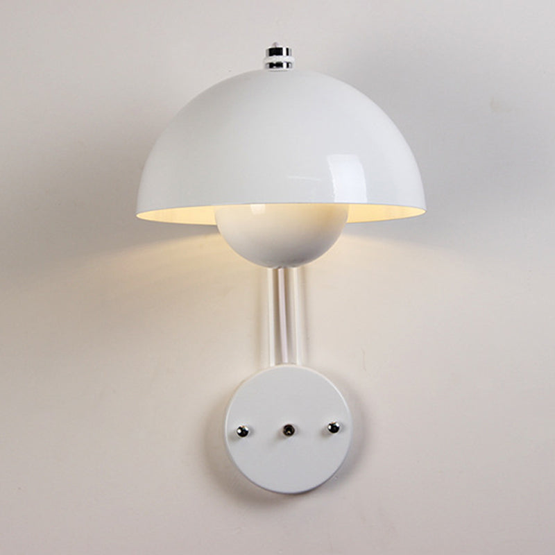 Macaron Wall Light 1-Light Wall Mount Lamp with Metal Shade for Bedroom