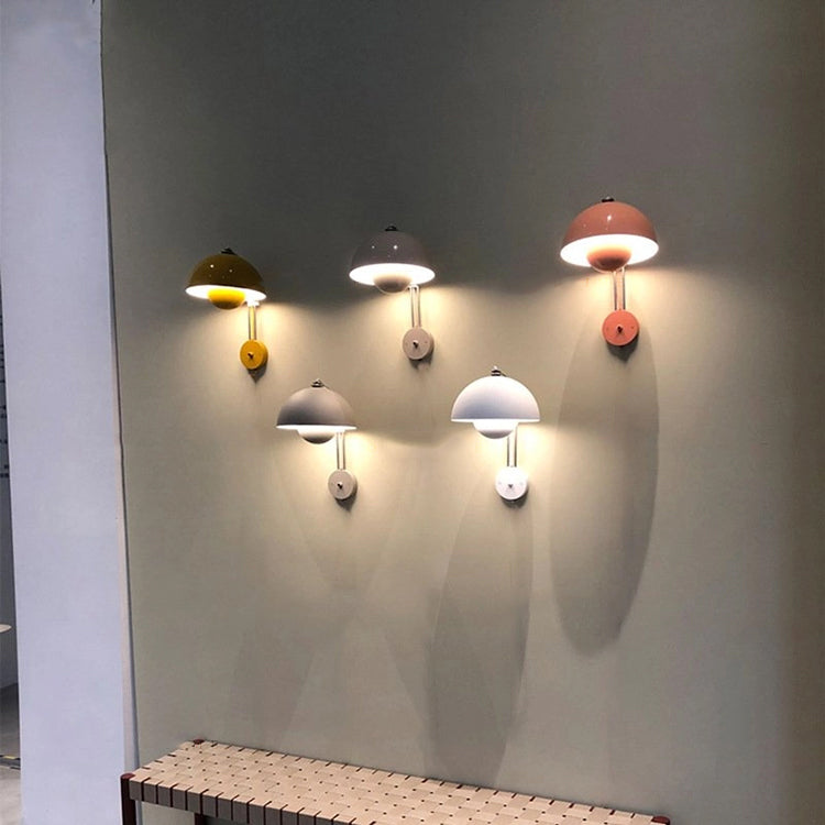 Macaron Wall Light 1-Light Wall Mount Lamp with Metal Shade for Bedroom