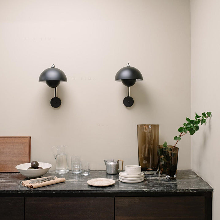 Macaron Wall Light 1-Light Wall Mount Lamp with Metal Shade for Bedroom