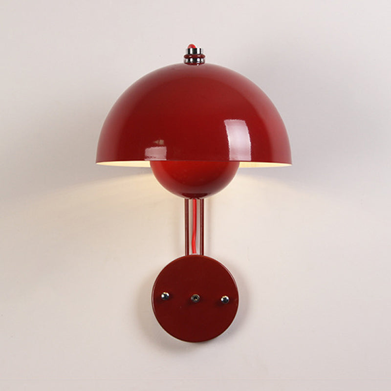 Macaron Wall Light 1-Light Wall Mount Lamp with Metal Shade for Bedroom