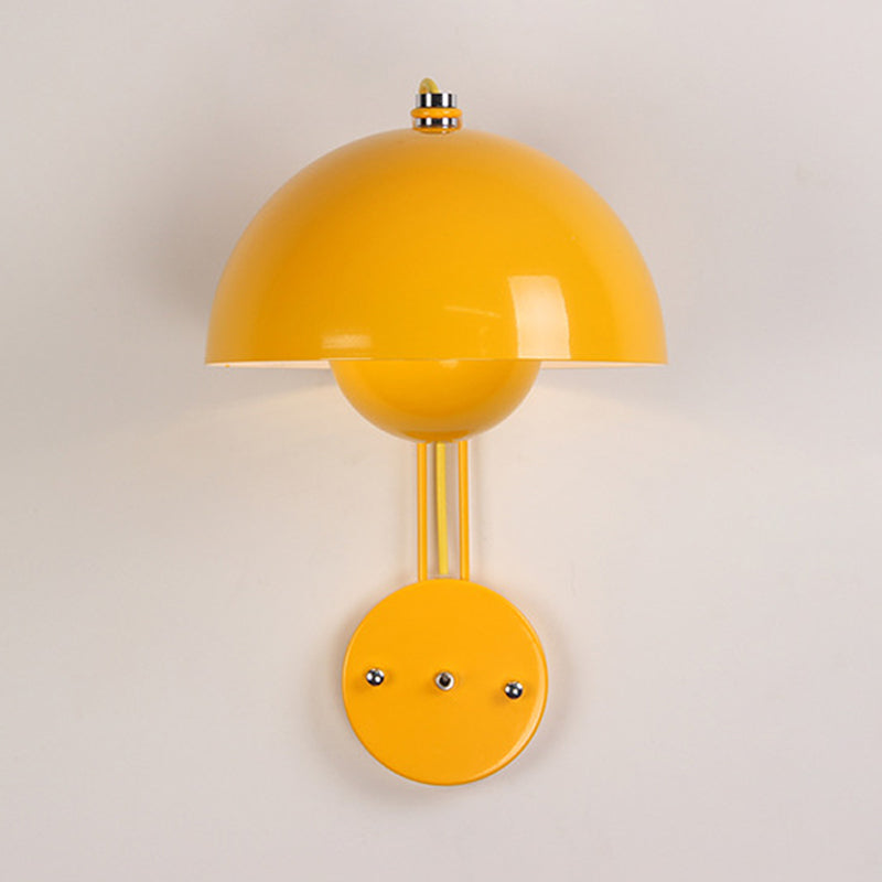 Macaron Wall Light 1-Light Wall Mount Lamp with Metal Shade for Bedroom