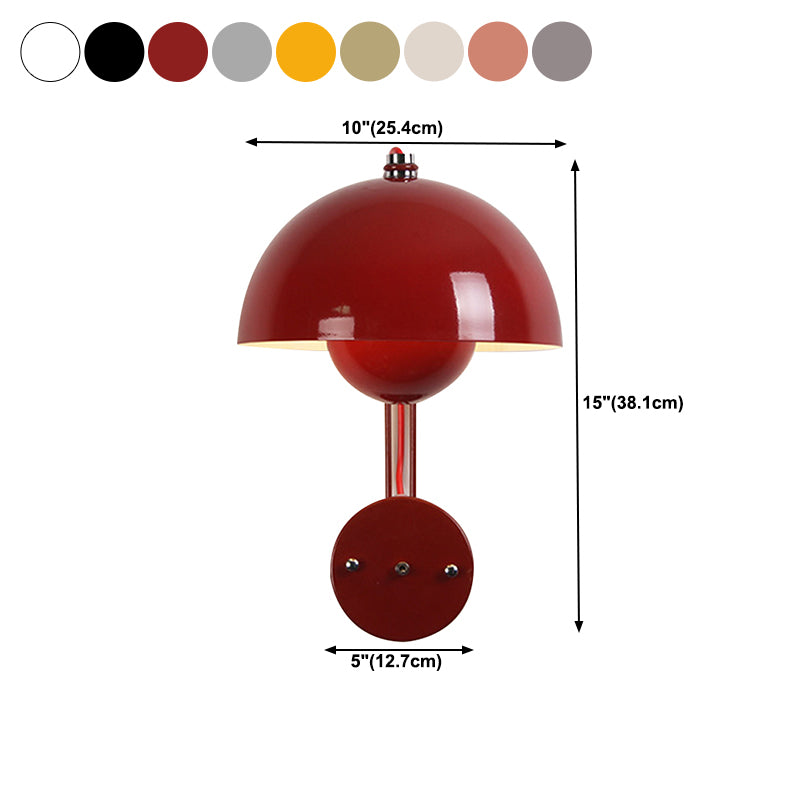 Macaron Wall Light 1-Light Wall Mount Lamp with Metal Shade for Bedroom