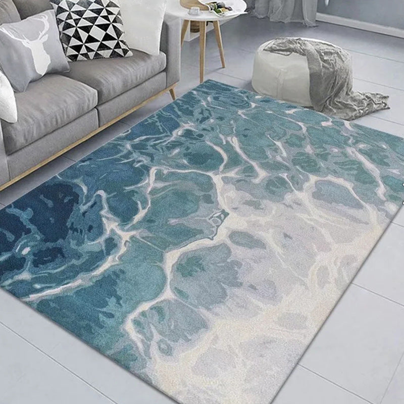 Stylish Abstract Carpet Simple Indoor Rug Polyester Stain Resistant Carpet for Home Decor