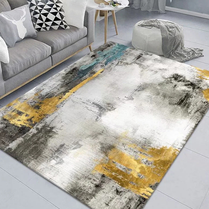 Stylish Abstract Carpet Simple Indoor Rug Polyester Stain Resistant Carpet for Home Decor