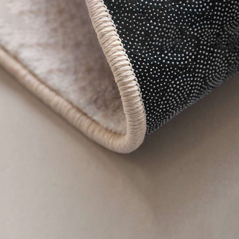 Contemporary Round Carpet Abstract Pattern Rug Stain Resistant Area Rug for Living Room