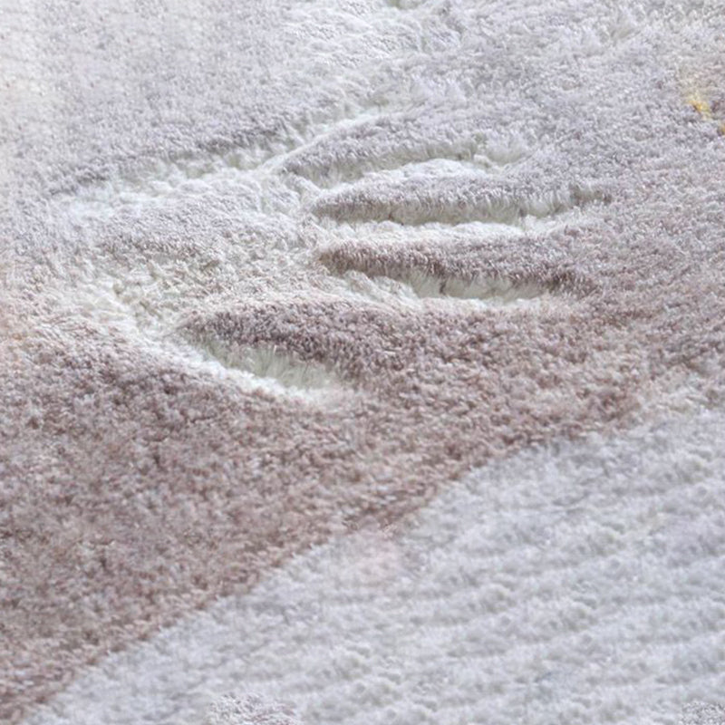 Contemporary Round Carpet Abstract Pattern Rug Stain Resistant Area Rug for Living Room