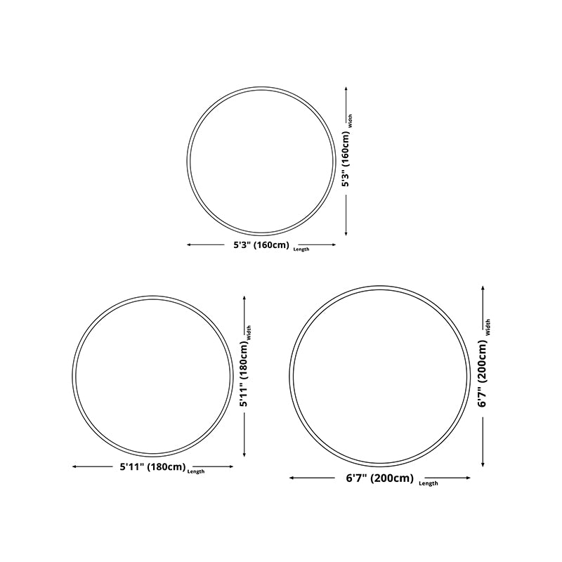 Contemporary Round Carpet Abstract Pattern Rug Stain Resistant Area Rug for Living Room