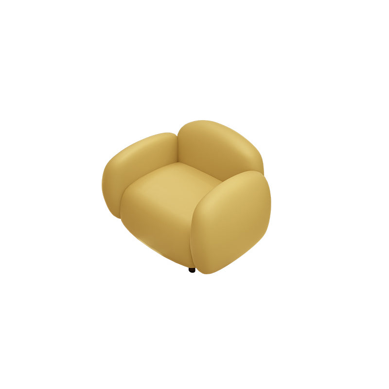 33.46" W x 27.55" H Faux Leather Square Arm Sofa Contemporary Standard Sofa