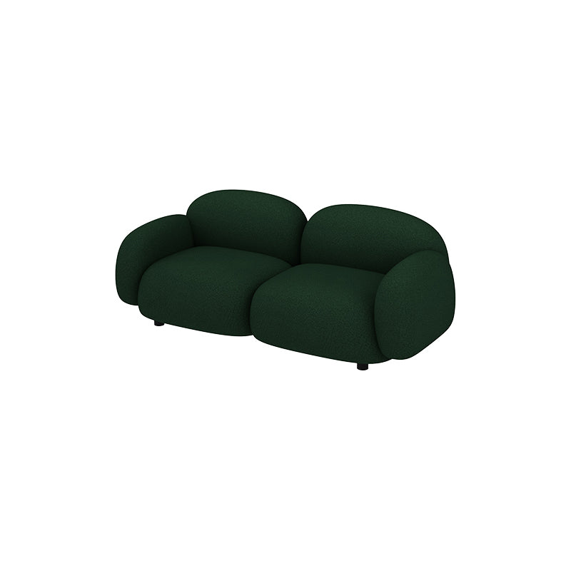 33.46" W x 27.55" H Faux Leather Square Arm Sofa Contemporary Standard Sofa