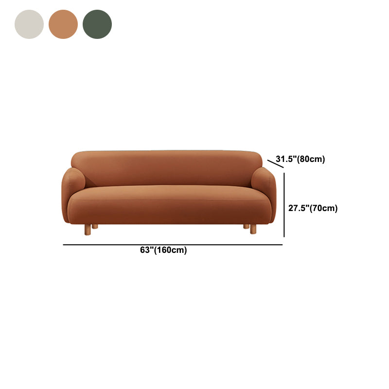 Stain Resistant Faux Leather Sofa Contemporary Standard Sofa for Living Room