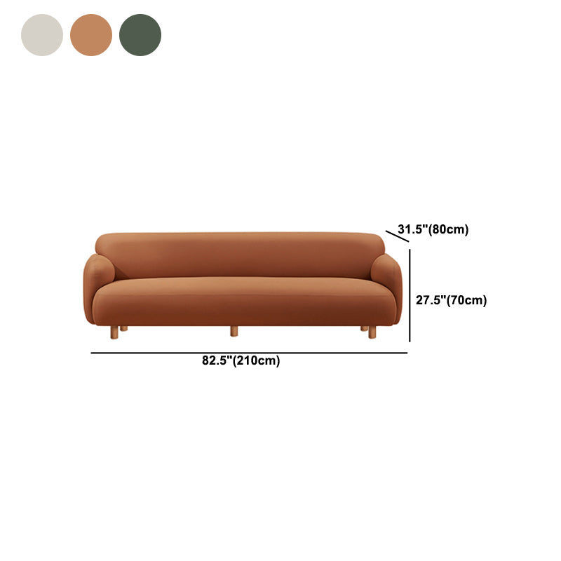 Stain Resistant Faux Leather Sofa Contemporary Standard Sofa for Living Room