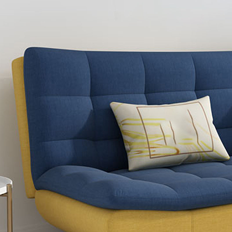 Convertible Contemporary Biscuit Back Armless Cotton Blend Sofa Bed