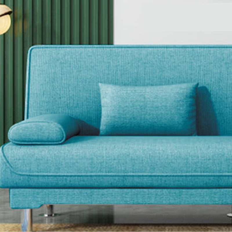 Washable Linen Contemporary Armless Sofa Convertible Sofa for Living Room