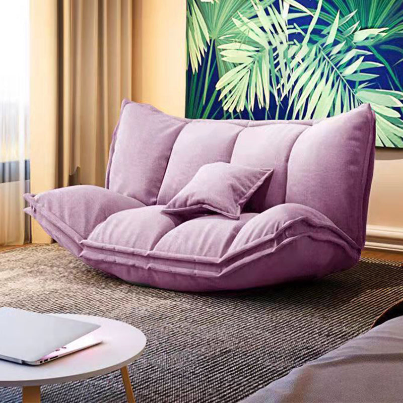 Linen Contemporary Armless Sofa Convertible Sofa, 62.99" L x 19.68" W x 19.68" H