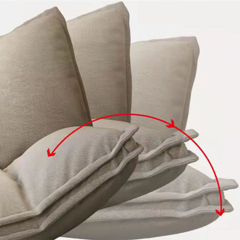 Linen Contemporary Armless Sofa Convertible Sofa, 62.99" L x 19.68" W x 19.68" H
