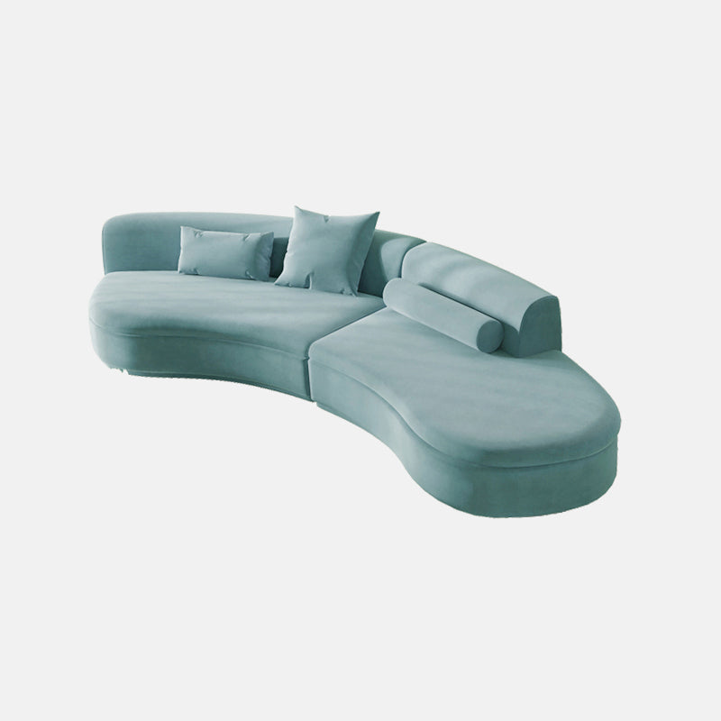 Nordic Style 27.5"H Velvet Armless Sofa& Chaise for Living Room