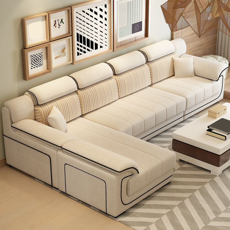 35.4"H Modern Style Pillow Top Arm Sofa& Chaise for Living Room