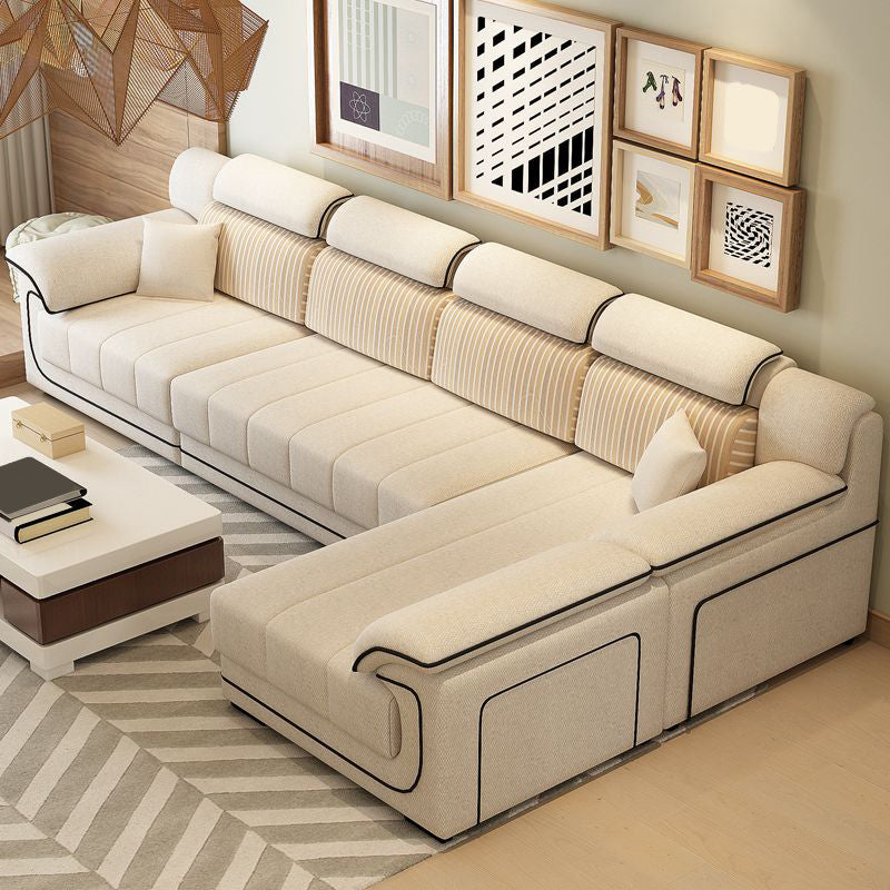 35.4"H Modern Style Pillow Top Arm Sofa& Chaise for Living Room