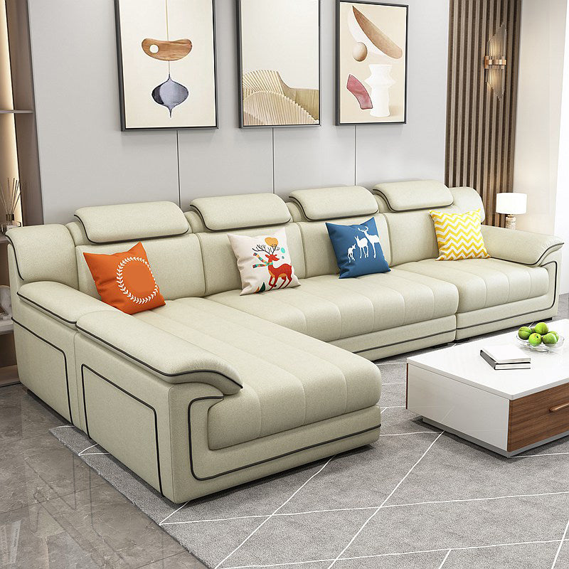 35.4"H Modern Style Pillow Top Arm Sofa& Chaise for Living Room