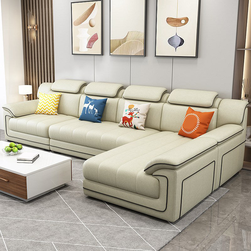 35.4"H Modern Style Pillow Top Arm Sofa& Chaise for Living Room