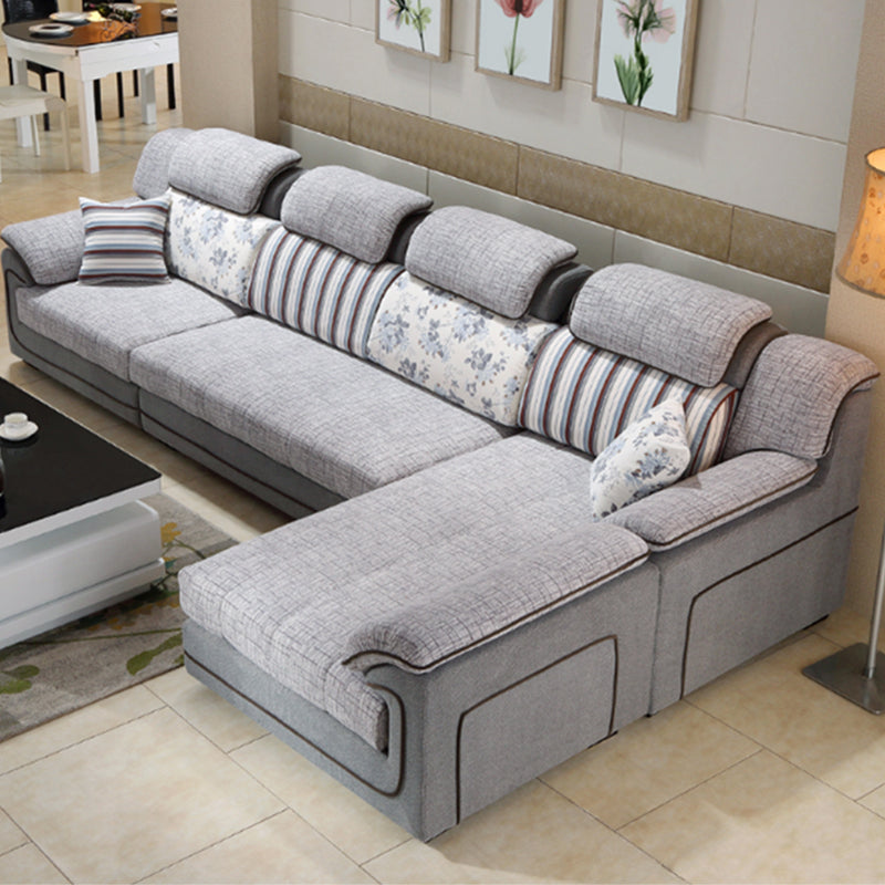 35.4"H Modern Style Pillow Top Arm Sofa& Chaise for Living Room