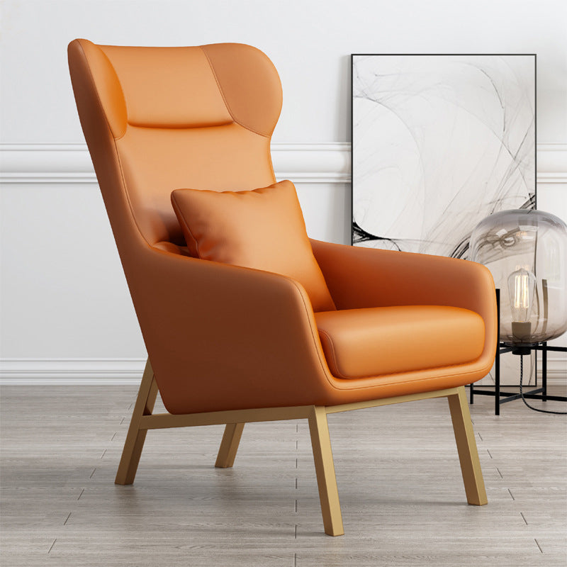 Faux Leather Chair25.5" L x37.4" W x 37.7" H Arms Included Chair for Bedroom