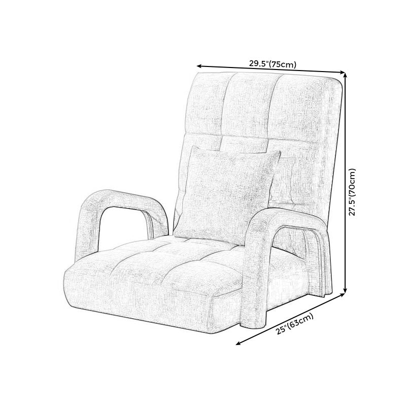 27.56"H Linen Tufted Back Accent Chair Stain-Resistant Arm Chair with Pillow