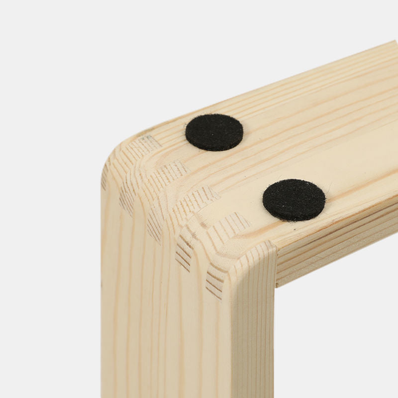 Modern Wooden Coffee Table with Light Wood Sled Base and Rectangle Top