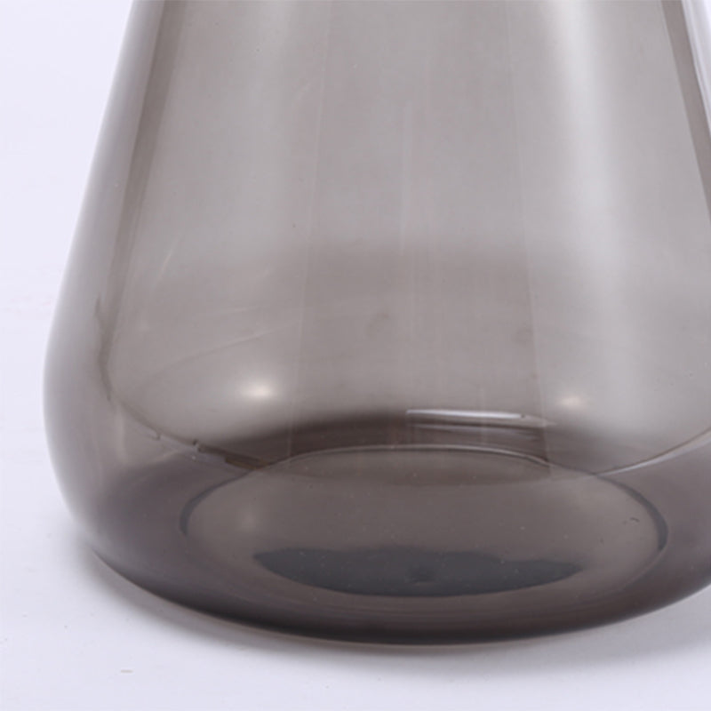 Mid-century Modern Style Round Metal Table with Glass Monopod Base Coffee Table