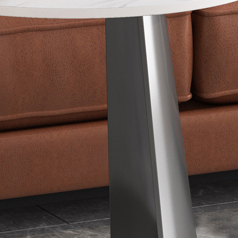 Modern 19.69" Tall Stone End Table Pedestal Side Accent Table