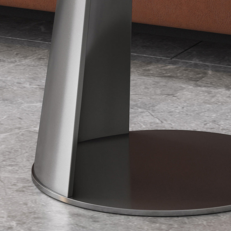 Modern 19.69" Tall Stone End Table Pedestal Side Accent Table