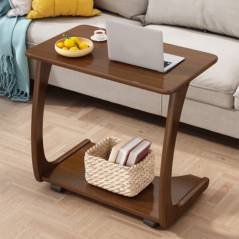 Nordic C Side Table Solid Wood Rectangular Side Table for Living Room