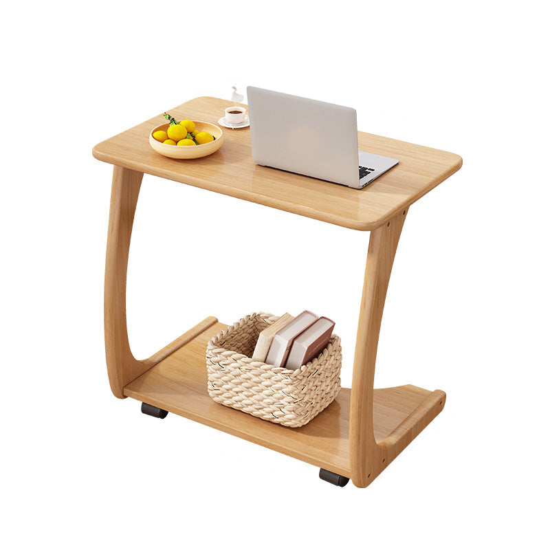 Nordic C Side Table Solid Wood Rectangular Side Table for Living Room