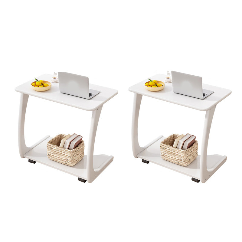 Nordic C Side Table Solid Wood Rectangular Side Table for Living Room