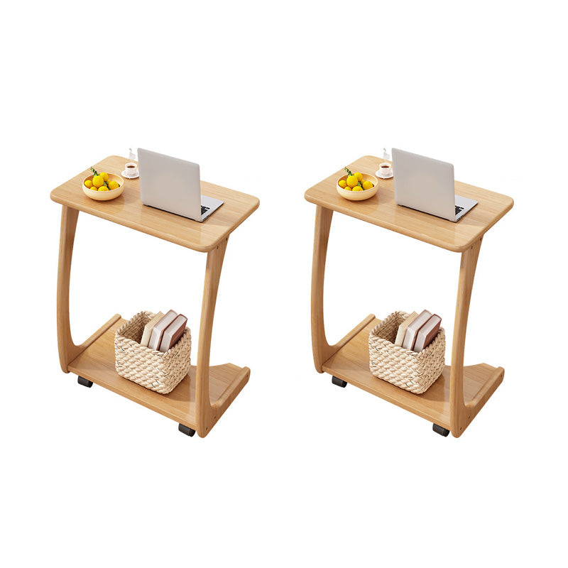 Nordic C Side Table Solid Wood Rectangular Side Table for Living Room