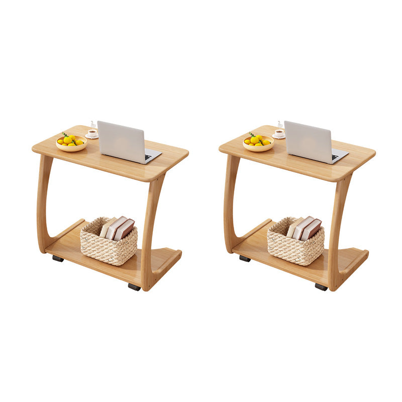 Nordic C Side Table Solid Wood Rectangular Side Table for Living Room