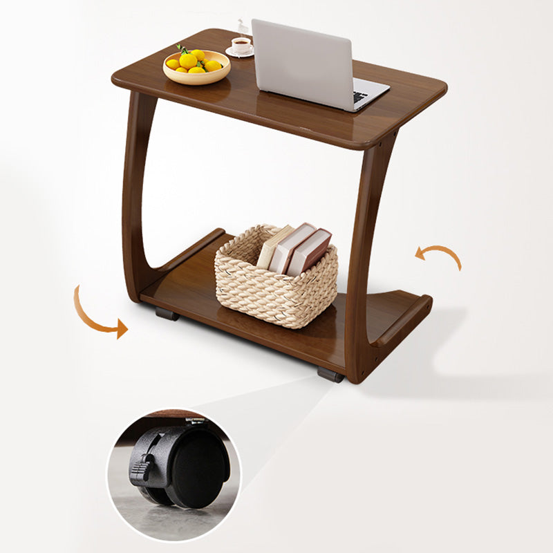 Nordic C Side Table Solid Wood Rectangular Side Table for Living Room