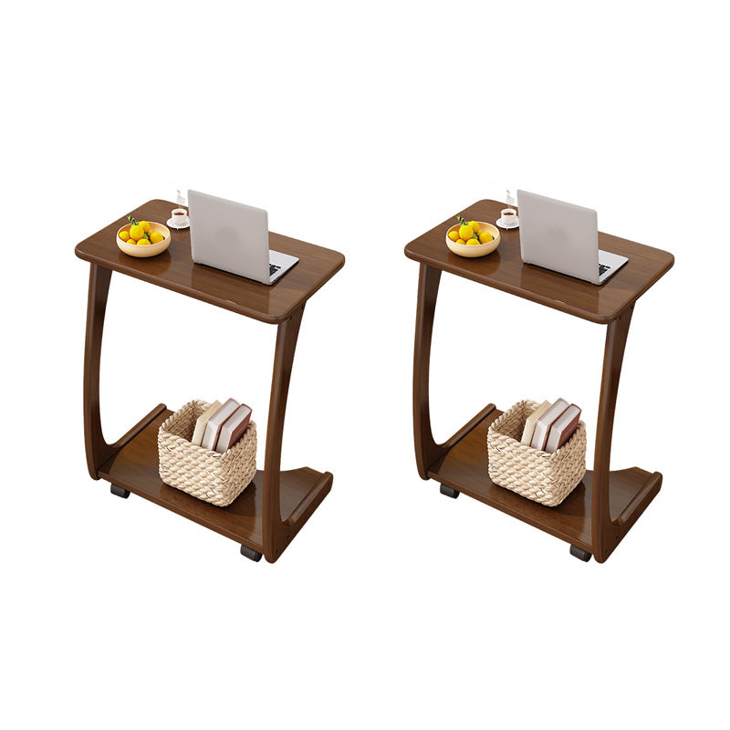 Nordic C Side Table Solid Wood Rectangular Side Table for Living Room