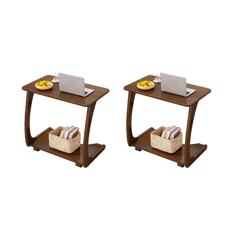 Nordic C Side Table Solid Wood Rectangular Side Table for Living Room