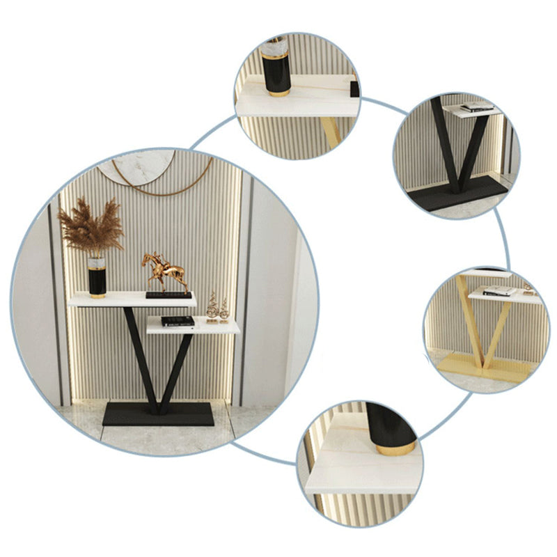 Glam Rectangle Pedestal Stain Resistant Scratch Resistant Sofa Table