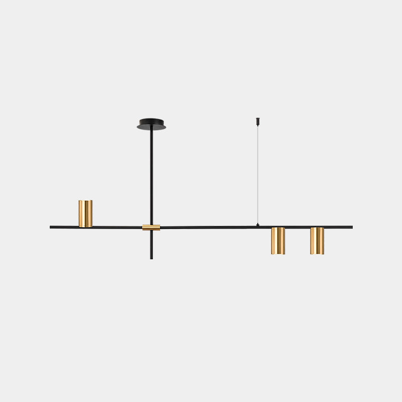 Linear 3 / 4 / 5 - Light Kitchen Island Pendant Iron Ceiling Pendant in Black / Gold