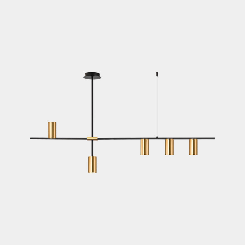 Linear 3 / 4 / 5 - Light Kitchen Island Pendant Iron Ceiling Pendant in Black / Gold