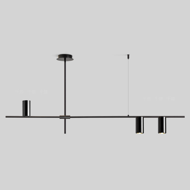 Linear 3 / 4 / 5 - Light Kitchen Island Pendant Iron Ceiling Pendant in Black / Gold
