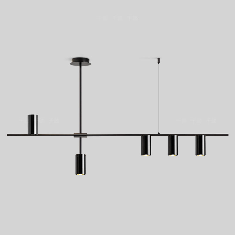 Linear 3 / 4 / 5 - Light Kitchen Island Pendant Iron Ceiling Pendant in Black / Gold