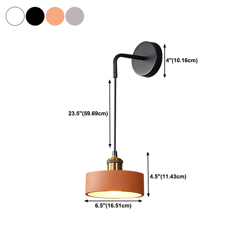 Modern Metal LED Wall Sconce Geometric Shape Wall Light with Resin Shade for Bedroom